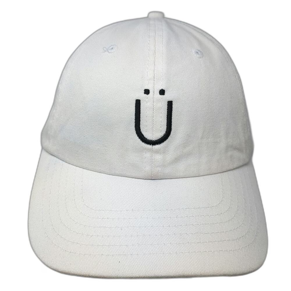 Quake City Caps Baseball Cap White OS Embroidered Logo Snapback Hat Curved Brim